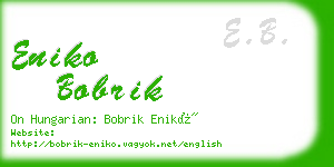 eniko bobrik business card